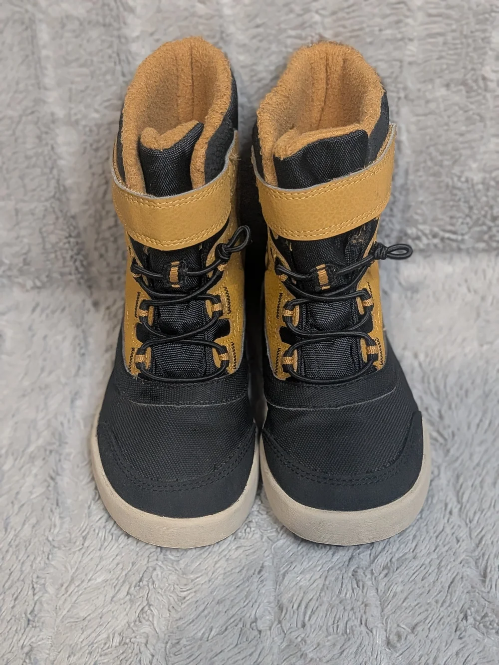 Merrell Kids' Black and Tan Insulated Snow Boots